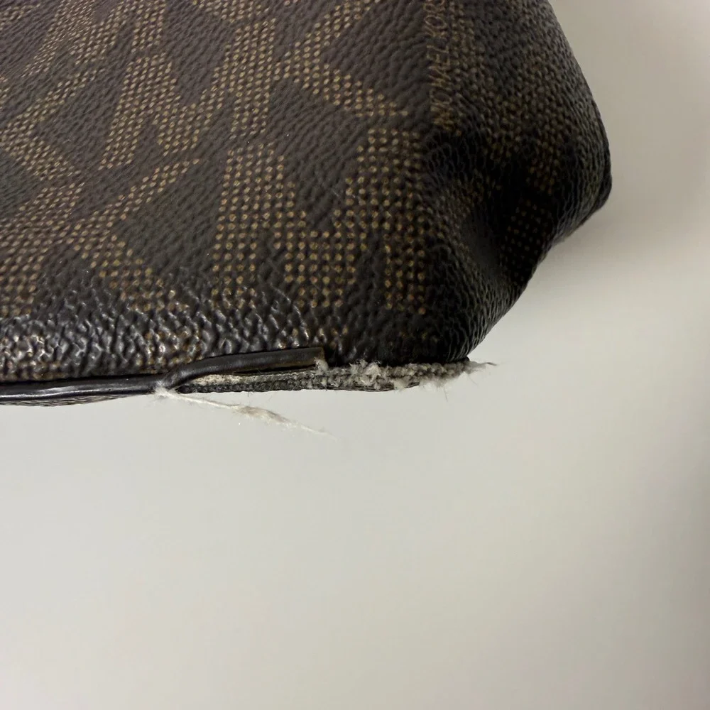 Michael Kors Signature Monogram Scallop Studded‎ Crossbody Bag Brown